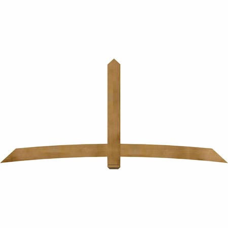 Ekena Millwork Bellingham Rough Sawn Timber Gable Bracket, Western Red Cedar, 108"W x 49"H x 4"D x 6"F, 11/12 Pitch GBW108X49X0406BEL00RWR